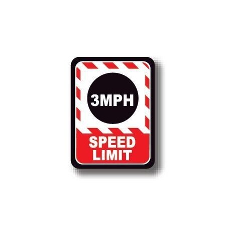 Ergomat 50in x 32in RECTANGLE SIGNS - 3MPH Speed Limit DSV-SIGN 1600 #0405 -UEN